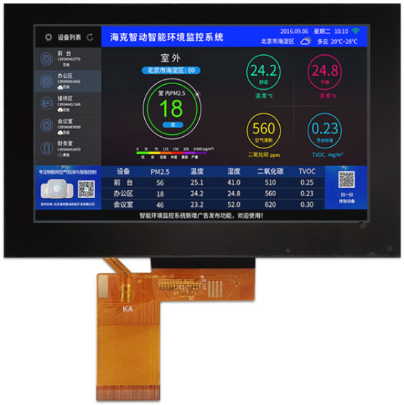 Screen Size/color 5 Inch Color Display Module 800x480 Resolution 16M Color IPS TFT Lcd