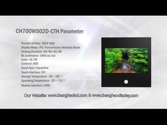カスタム 1024x600 解像度 Tft Lcd 7 インチ産業タッチスクリーン
