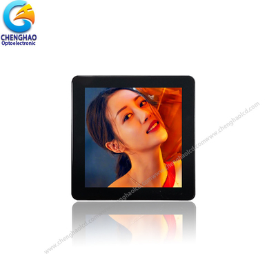 オールブラック・エフェクト スクエア TFTディスプレイ 3.95インチ 480x480 TFT LCD 容量タッチスクリーン