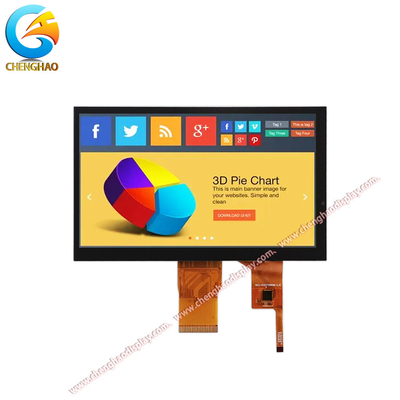 7インチ IPS TFT LCDディスプレイモジュール 1024x600 I2Cタッチインターフェイス 500 Cd/m2バックライト