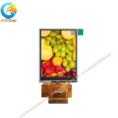 産業用2.8インチタッチスクリーンディスプレイモジュール、広温度範囲（-20～+70℃）、50ピンFPC